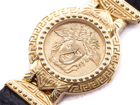 gianni versace signature gold plated watch medusa|Authentic Gianni Versace Signature Medusa Gold Plated Coin .